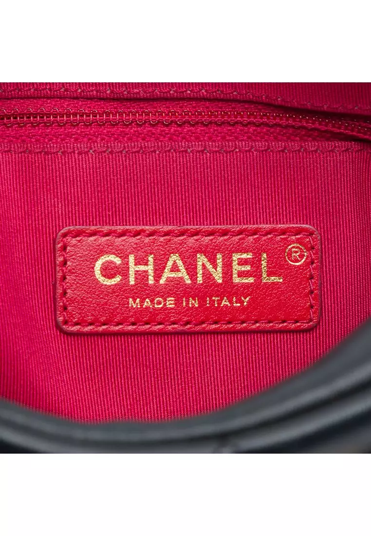Pre-Loved Chanel Quilted Calfskin Logo Enchained Camera Bag