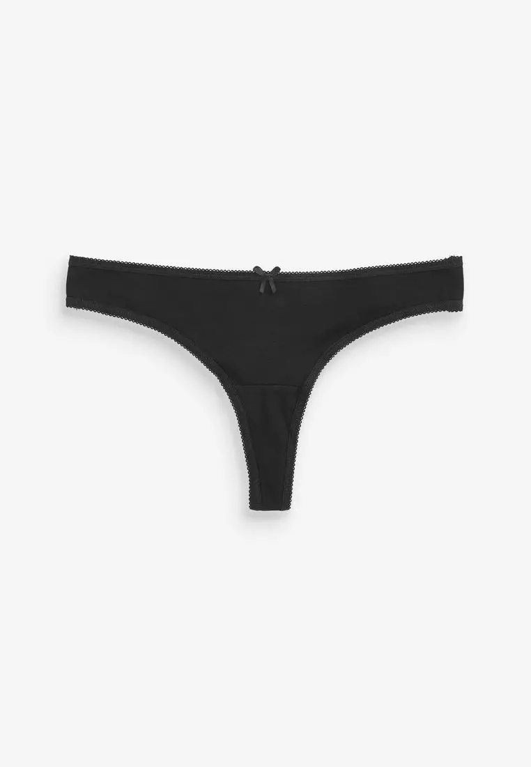 NEXT Cotton Rich Thong Knickers 4 Pack 2024, Buy NEXT Online