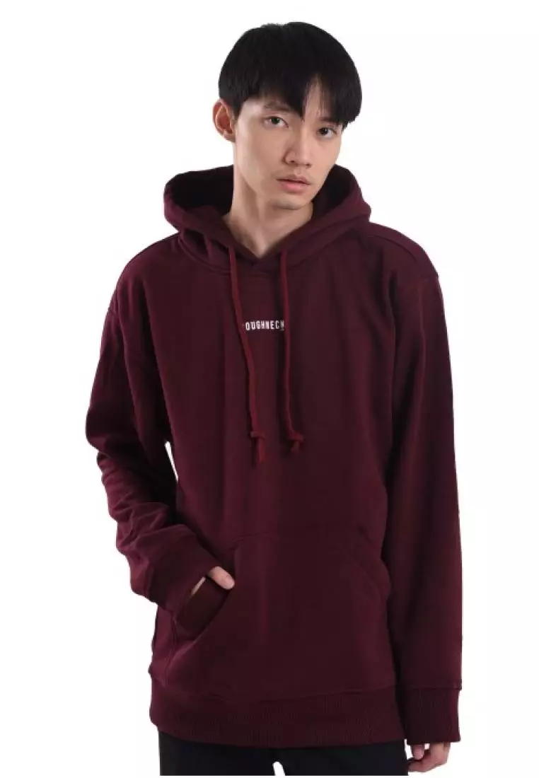 Buy Roughneck 1991 Roughneck Small Sig White Hoodie Maroon H033