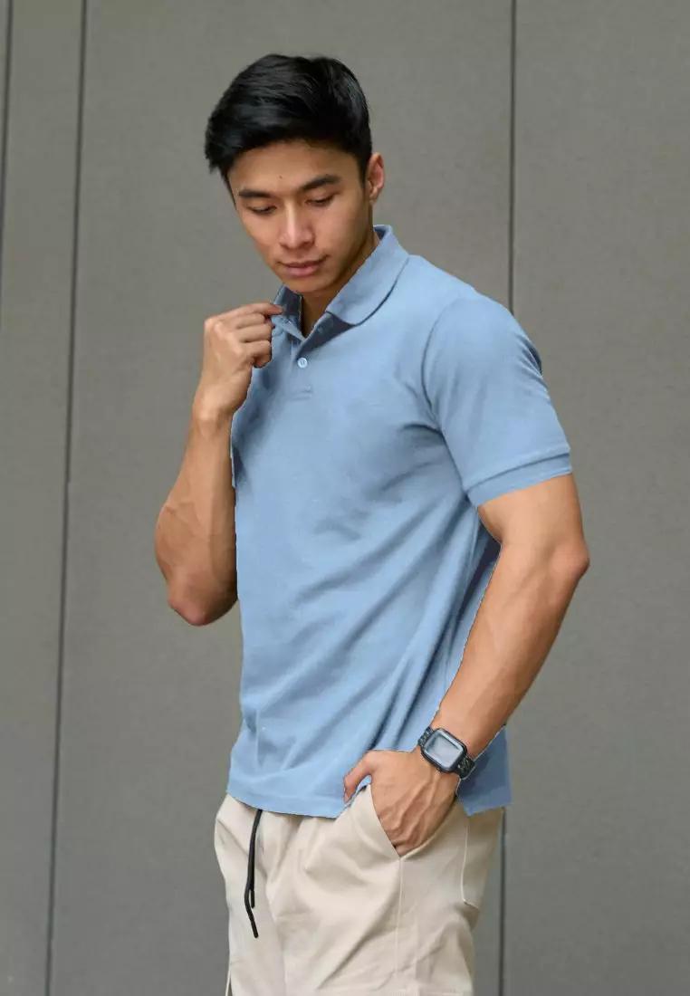 Kale Park Blue / Kaos Polo Pria Lengan Pendek Kerah / Polo Shirt Slim Fit