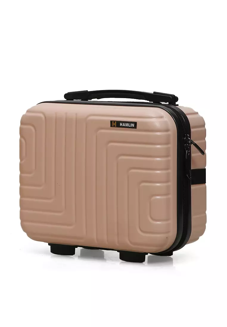 Alister Koper Cabin Hardcase Size 12 Inch Make Up Beauty Case Wanita Material ABS ORIGINAL - Peach