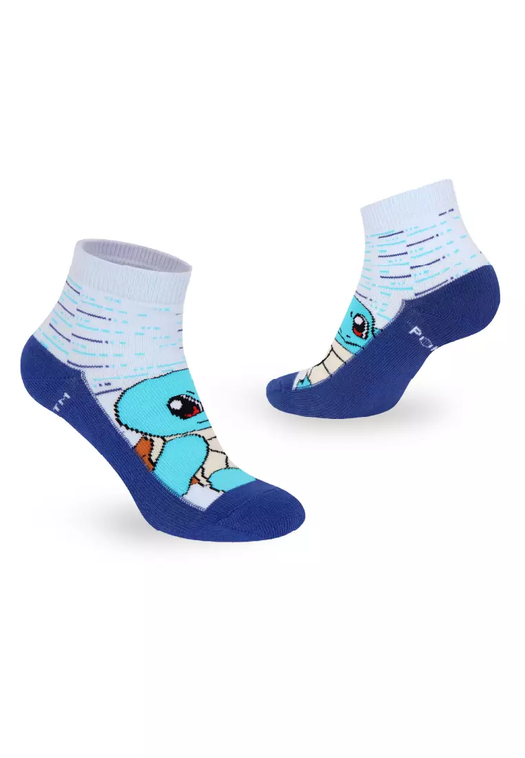 Pokemon Boys' Antimicrobial Cotton Thin Casual Ankle Socks 3 pairs in 1 pack PKRBCG532