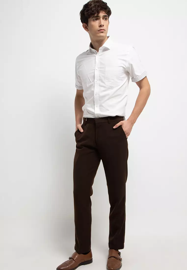 Imp Slimfit Celana Formal Dark Brown