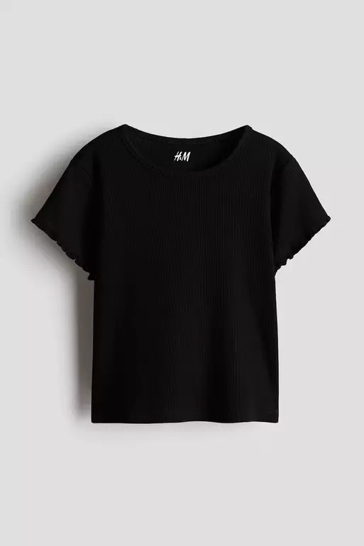 Overlock-detail cotton top