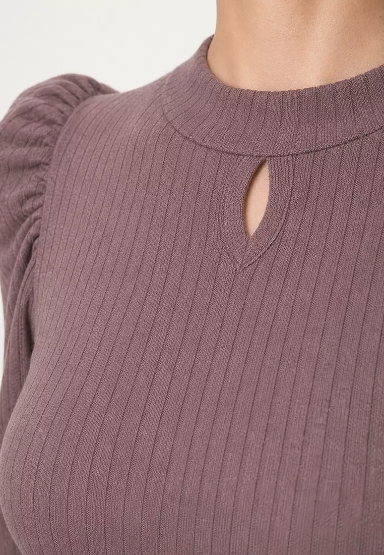 Long Puff Sleeves Top