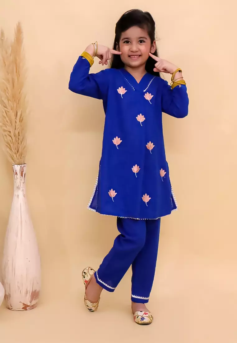 Blue Kamal Kurta