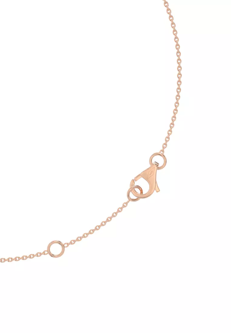 Modern Trillion Cut Lab Grown Diamond Pendant Necklace in 14K Rose Gold D/E-VVS/VS (1.05ct TDW)
