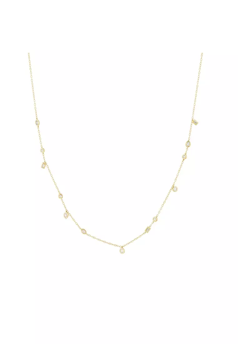 White gold station on sale necklace