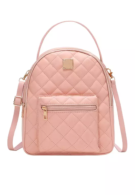 Brand New Lingge Embroidered Artificial Leather Backpack