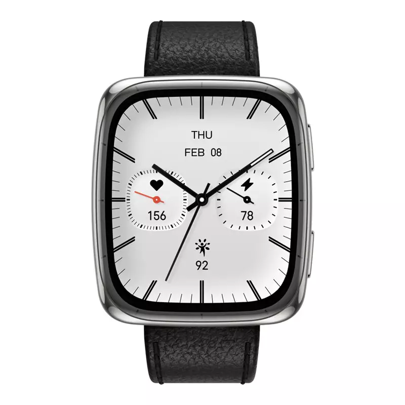 Jam Tangan Unisex Amazfit Active 2 Premium Square W2440GL3N Smartwatch 160+ Sport Mode Leather Strap + Extra Strap