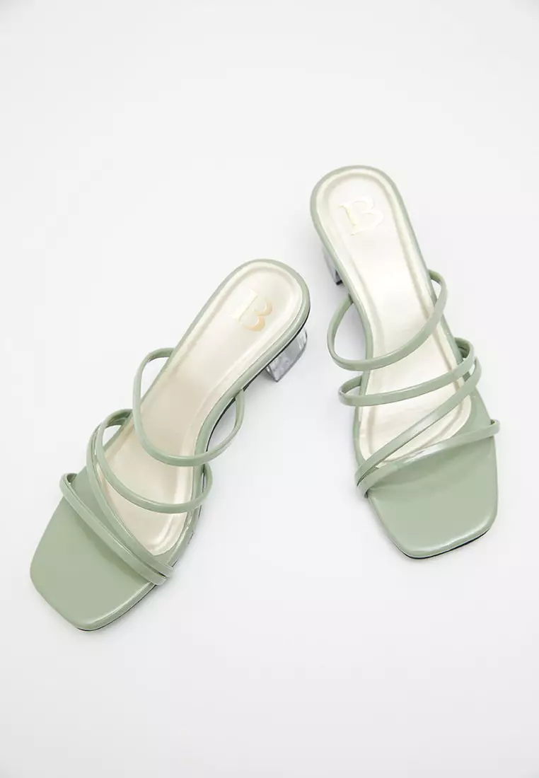 Sophie Ivanka Heels Strappy Green