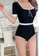 Halo black (2 Pcs)Black Slim Fit Swimsuits With Mini Skirts FE8D8US61EAAA4GS_6
