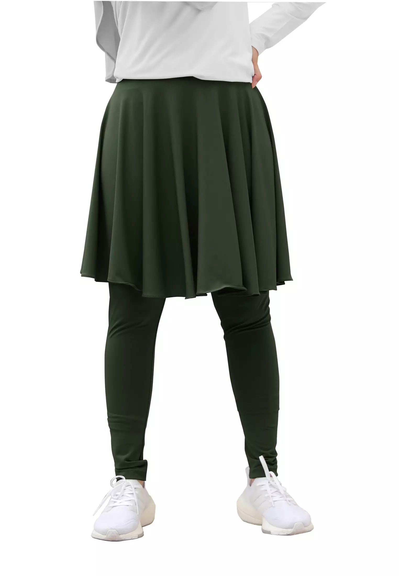 Zelena - Chahra Leggings Skirt | Celana Olahraga Legging Rok Wanita - L dan XL