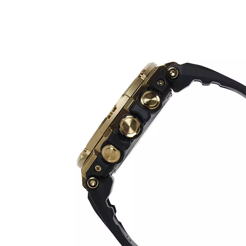 Jam Tangan Pria Casio G-Shock GST-B100GB-1A9DR G-Steel Tough Solar Men Black Dial Black Resin Band