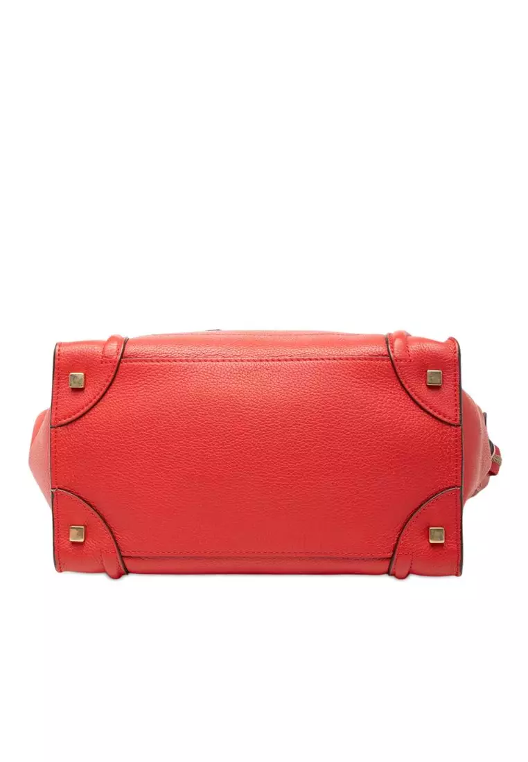 Pre-Loved Celine Mini Grained Calfskin Luggage Tote