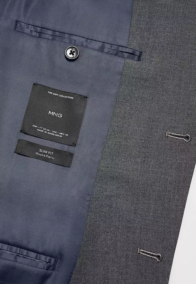 Stretch Fabric Slim-Fit Suit Jacket