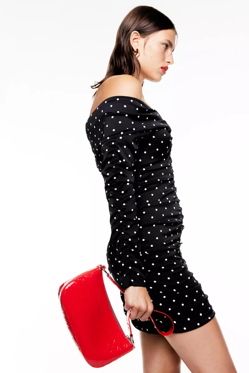 h&m black polka dot dress Lace Black Mini Dress main image 1