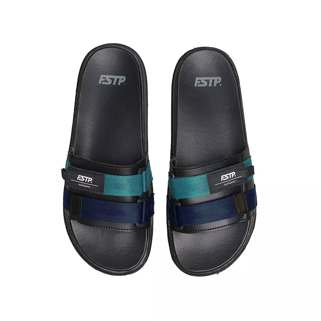 Footstep Footwear Sandal Slide Pria Wanita Stereo Tosca Navy Sandal Slip