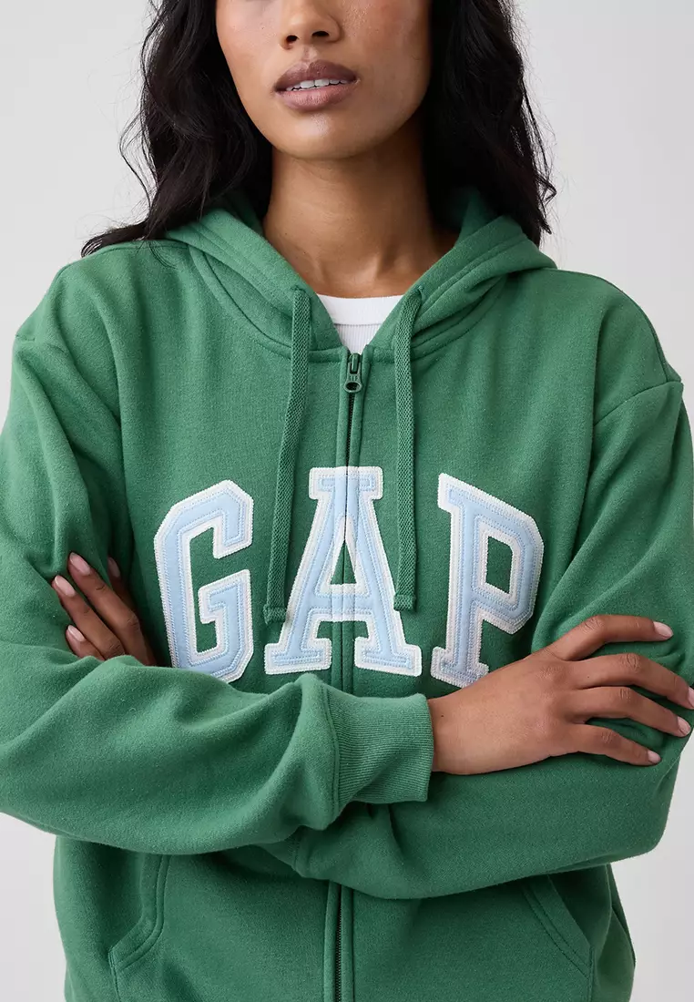 Relaxed Logo Zip Hoodie