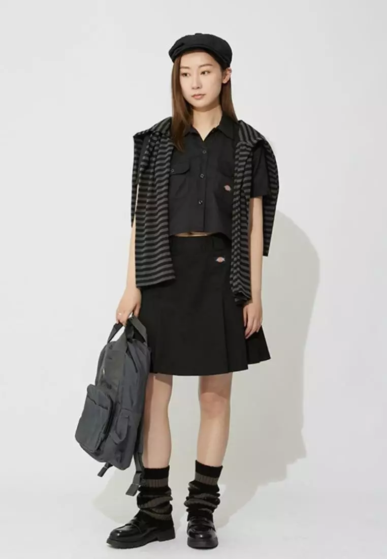 Dickies Twill Regular Pleated Skirt DK013001BLK