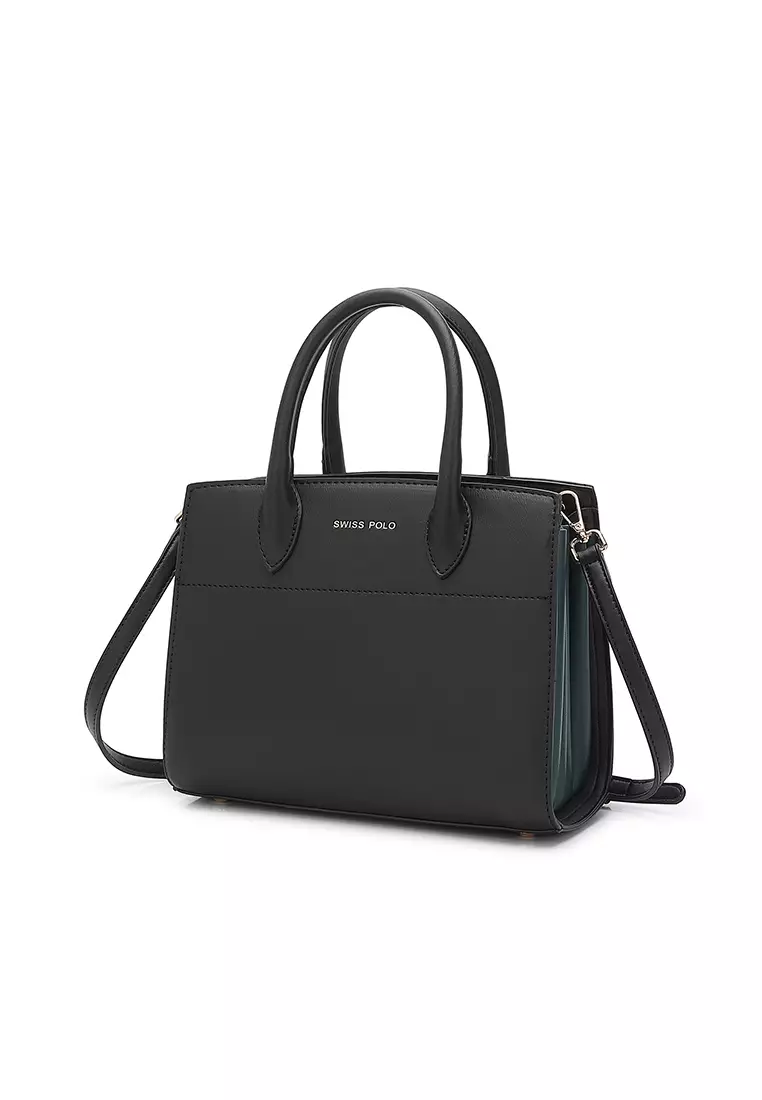 Women's Top Handle Bag / Sling Bag / Crossbody Bag - Black