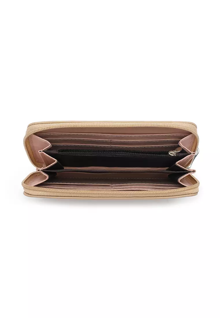 Women's Long Zipper Wallet - Apricot