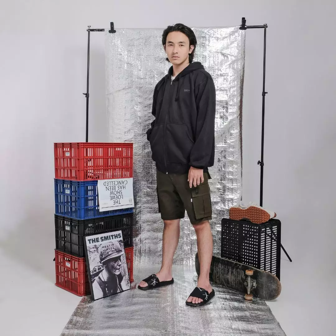 Cogen Sandal Slippers Sandal Selop Sandal Slide Pria Sendal Hitam Basic RB Series