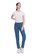 Evernoon blue Celana Jeans Boyfriend Motif Plain Bawahan Wanita Regular Fit - Medium Blue 4763EAAF6285D3GS_4