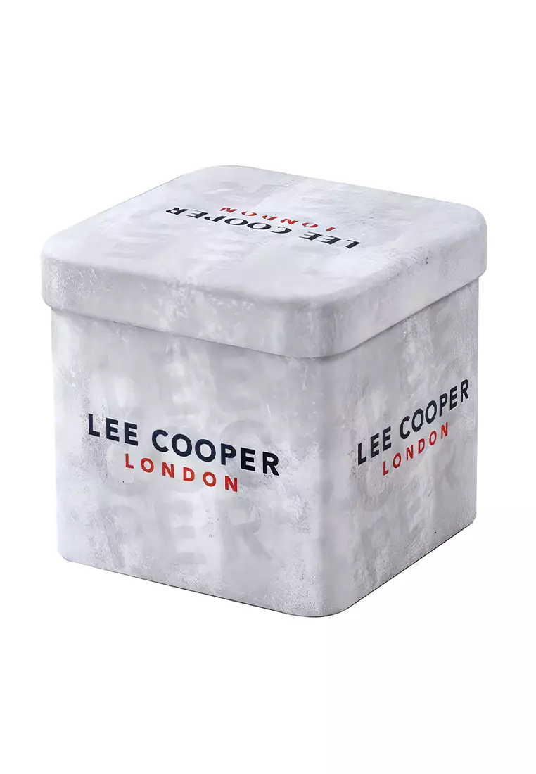 Lee Cooper Jam Tangan Analog Pria - Black Leather Strap - LC.0963-651