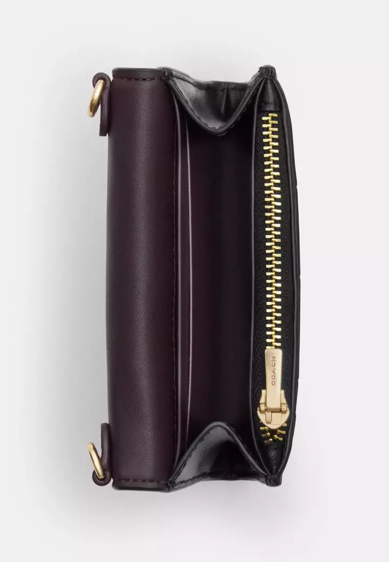 Coach Mini Envelope Wallet With Strap Black