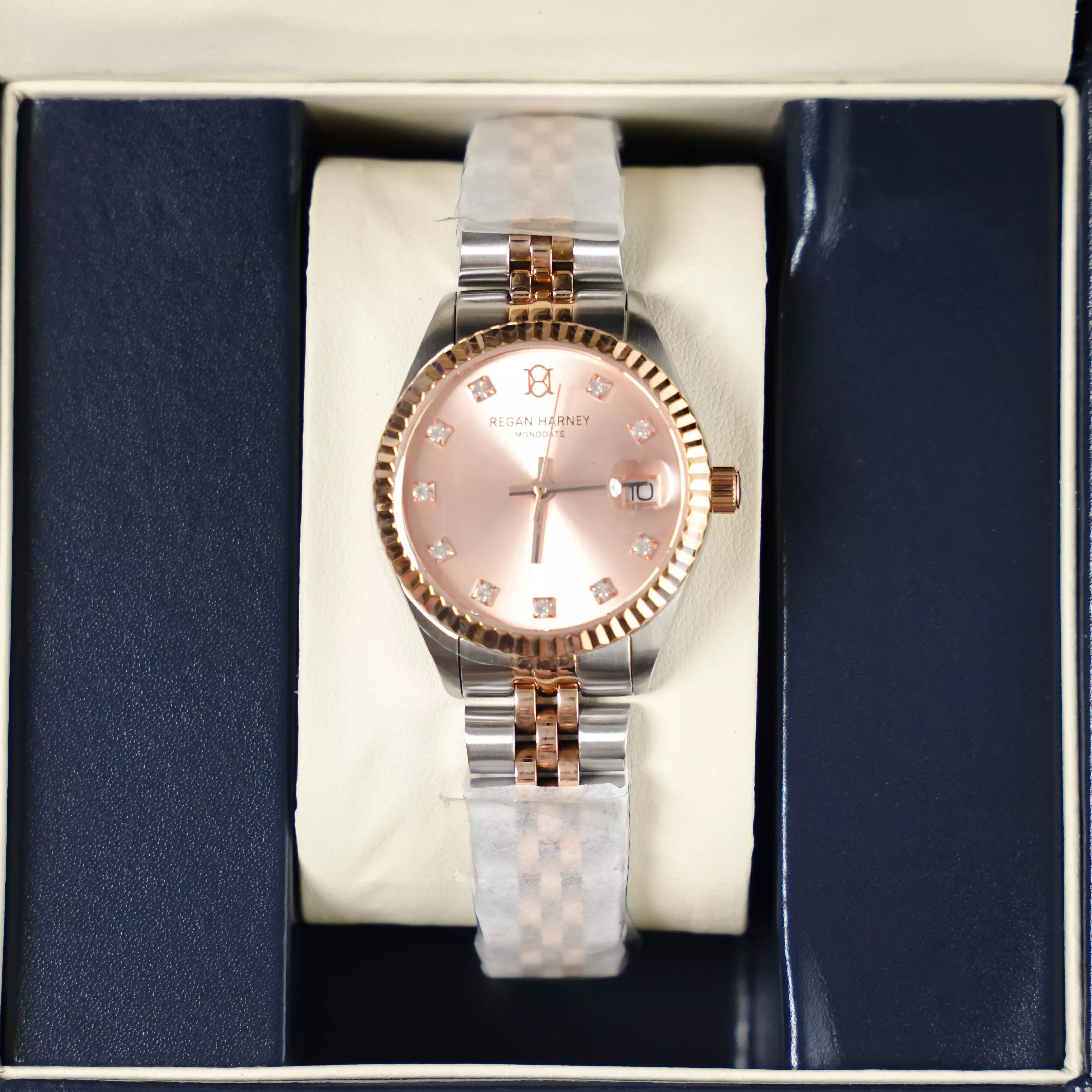 Jam Tangan REGAN HARNEY RH 013-03 LADY MONODATE ROSEGOLD STAINLESS STEEL WATCH 100% ORIGINAL- OS