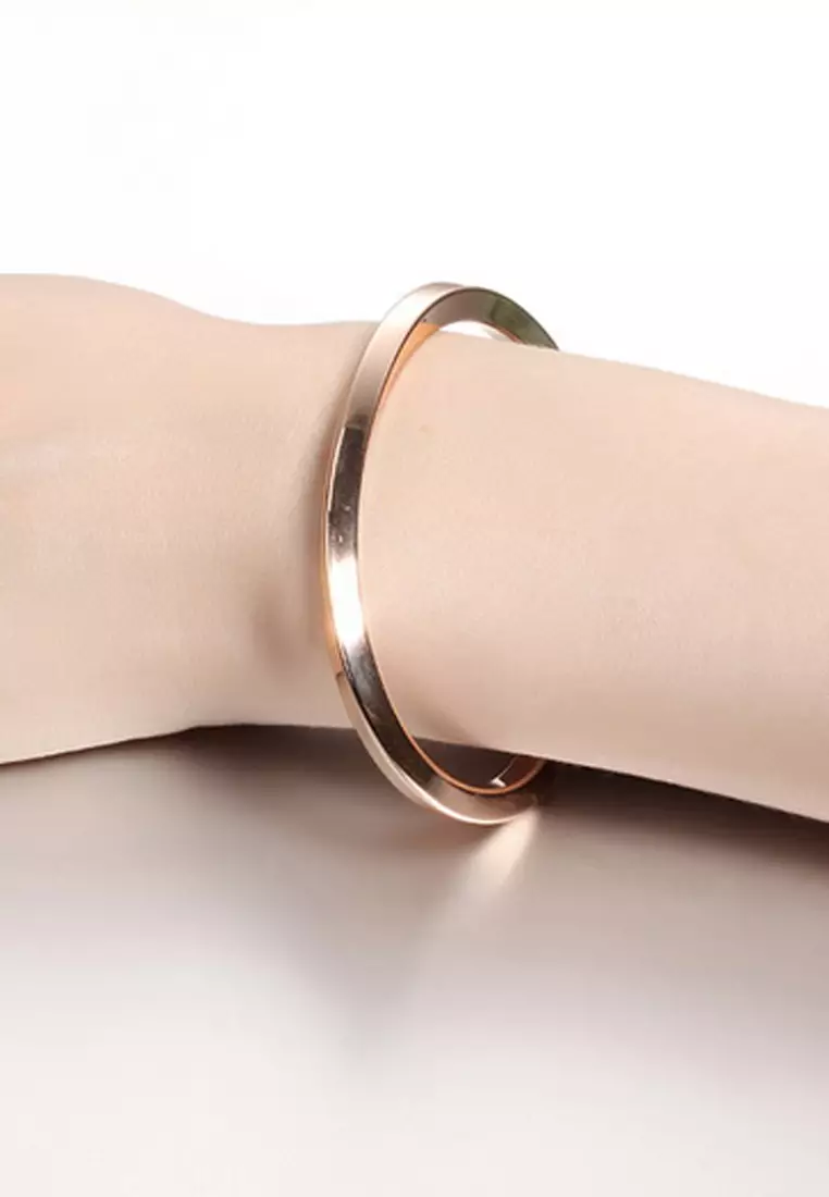 玫瑰金半開口手鐲
