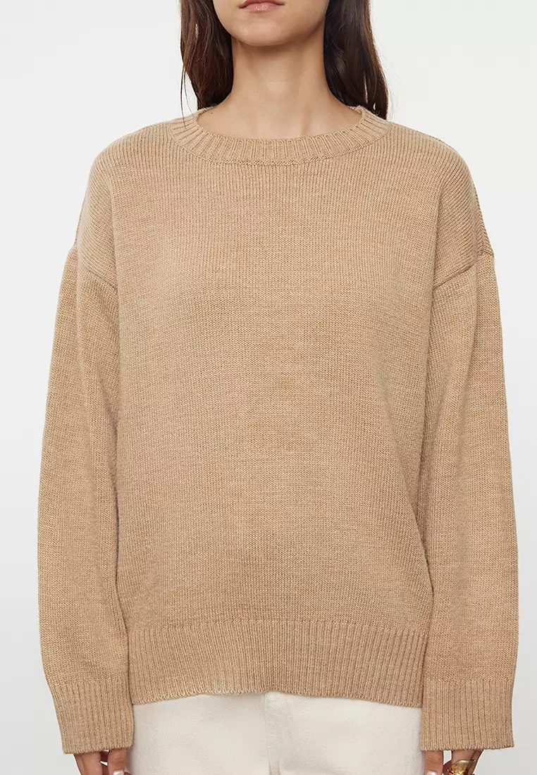 Mink Wide Pattern Soft Texture Knitwear Sweater TWOAW25KZ00126