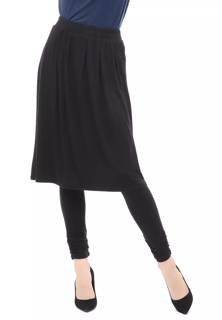 Najwa Rok Legging Olahraga Wanita Muslimah Relaxed Fit - Black