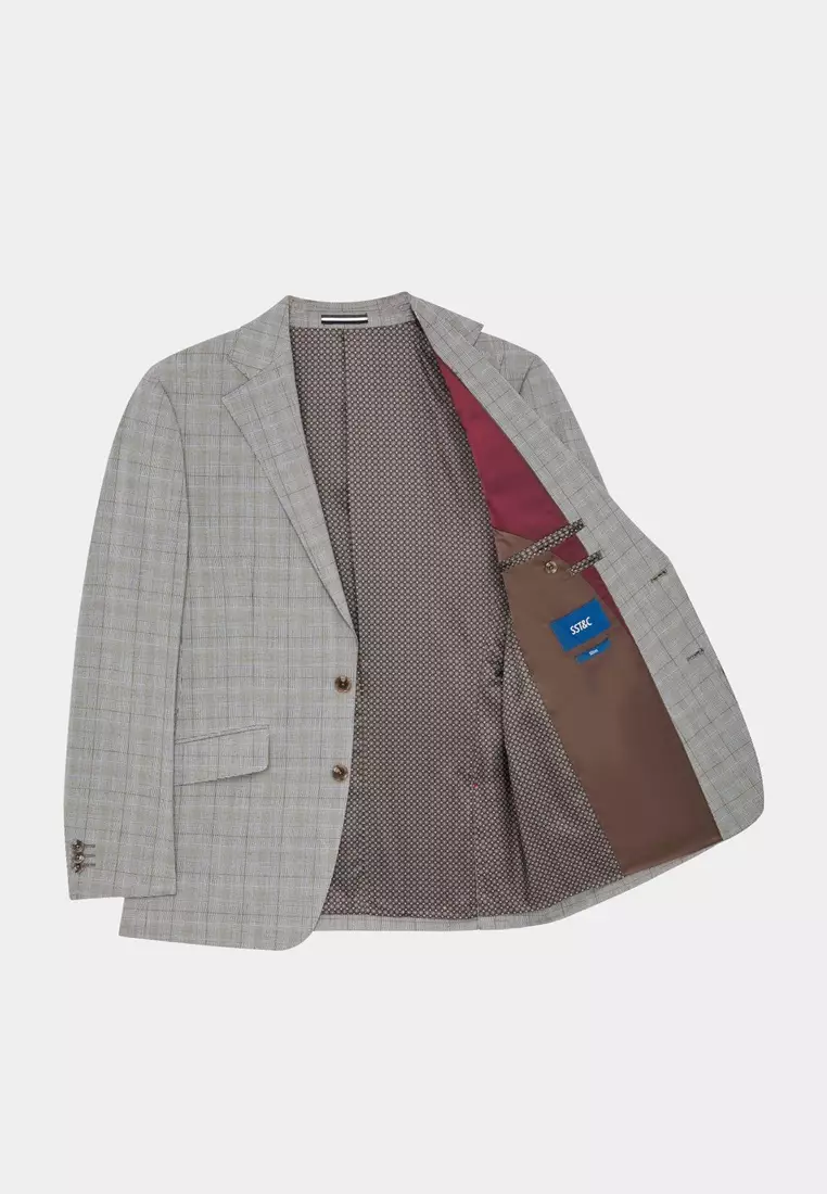 Grey Wales Check Slim Suit