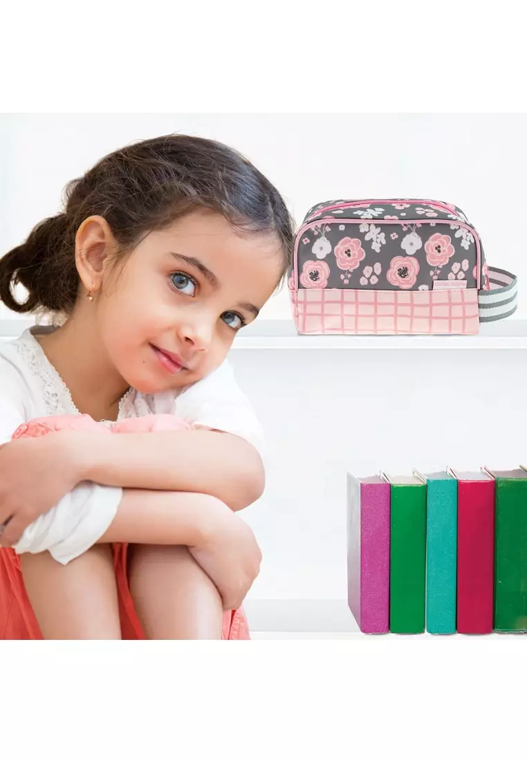 Pencil Case Pouch Charcoal Flower