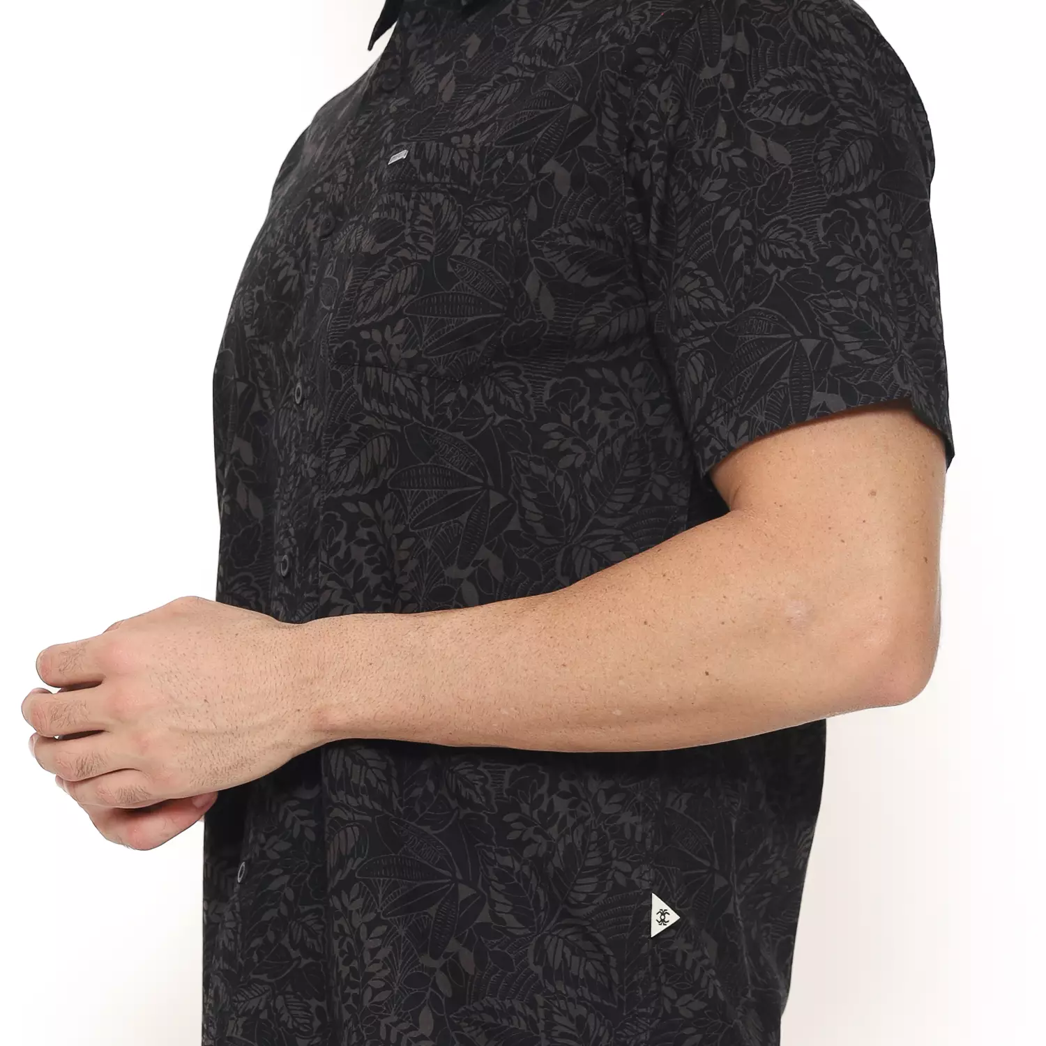 Spyderbilt Kemeja Lengan Pendek Stripetolly Men Shirt Black Planet Surf