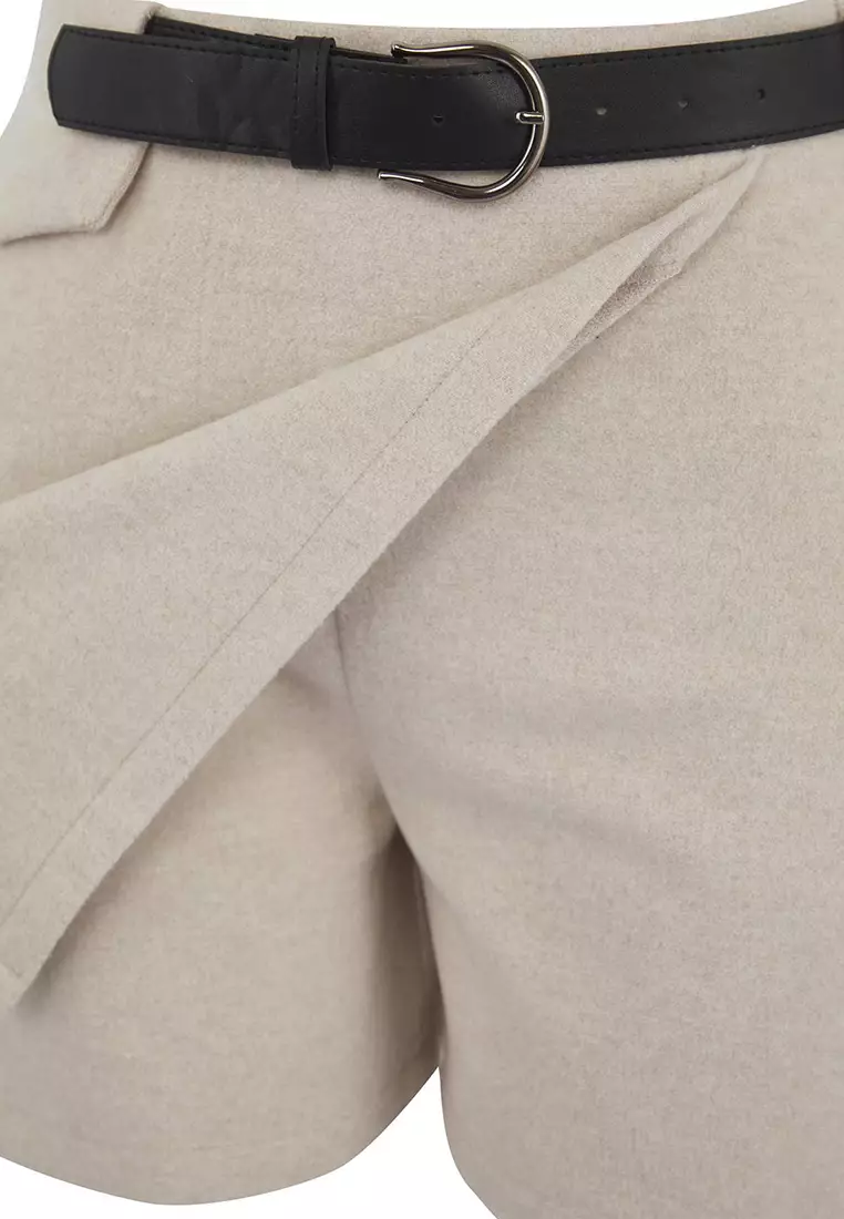 Plus Size Belted Skort