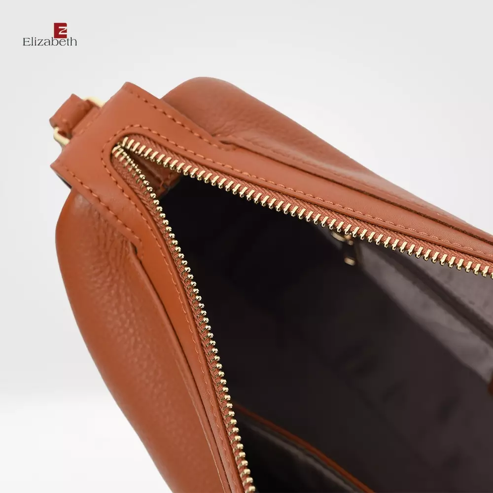 Tas Elizabeth Genuine Leather Shoulder Bag 0720-0531 Orange