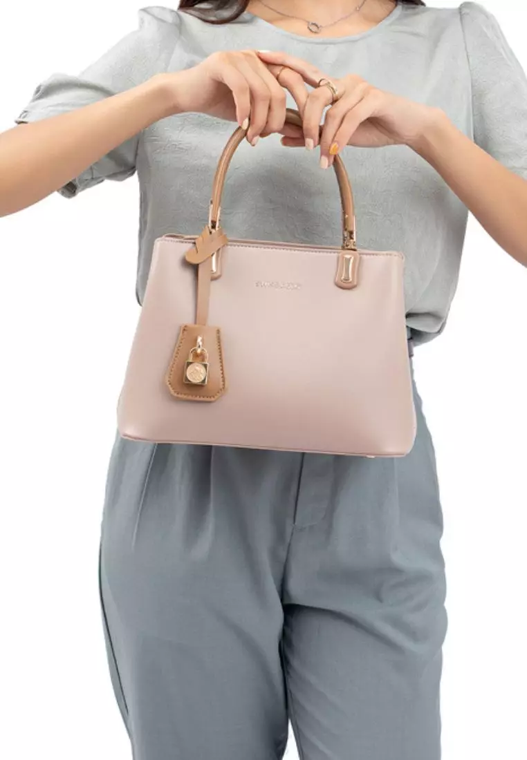 Women's Top Handle Bag / Sling Bag / Crossbody Bag (Tas Selempang / Tas Tangan) - Cokelat