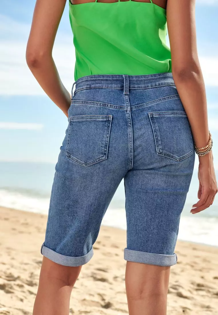Buy NEXT Denim Knee Shorts 2024 Online ZALORA Singapore
