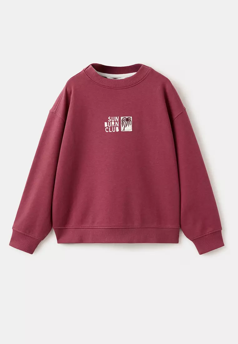 寬鬆印花棉質衛衣