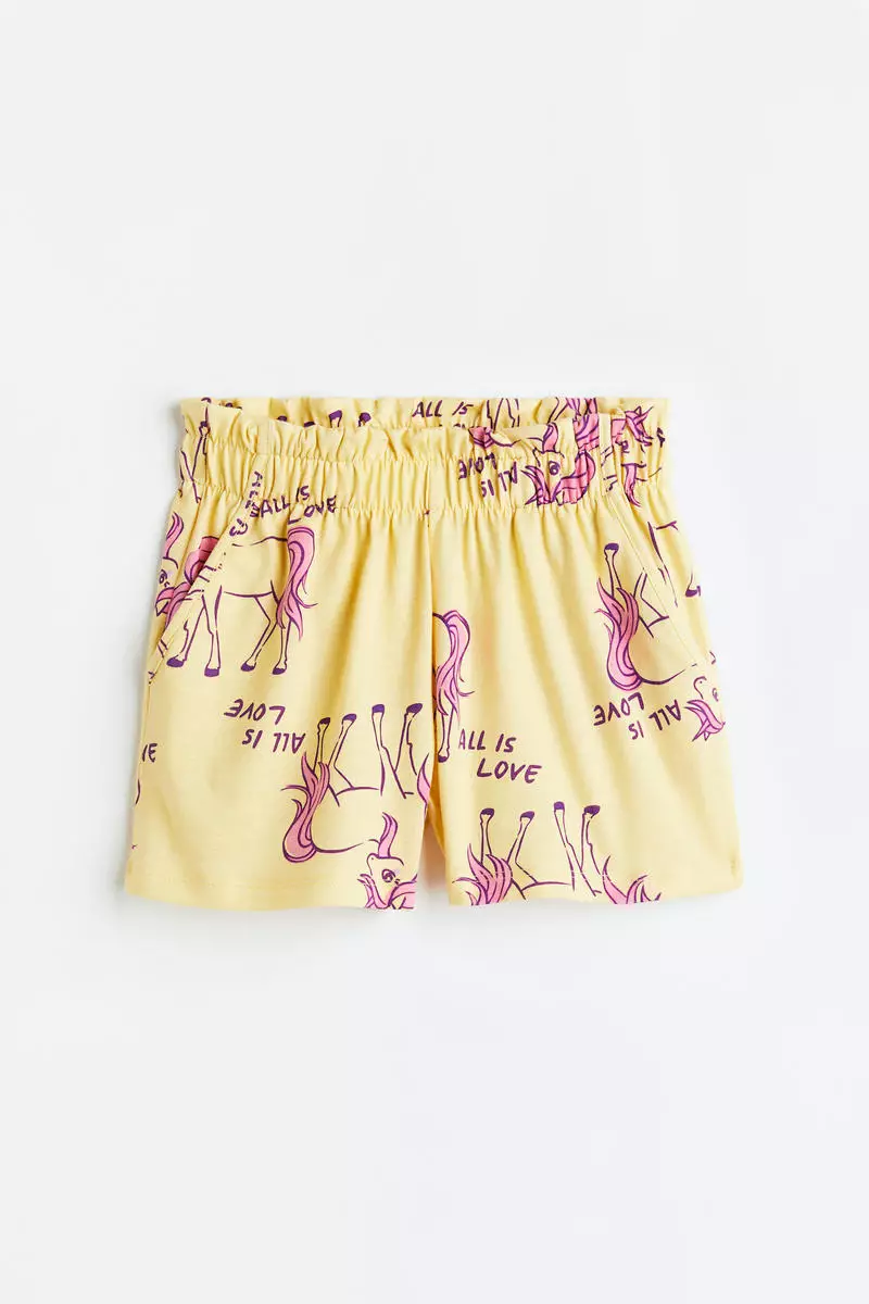 yellow shorts h&m