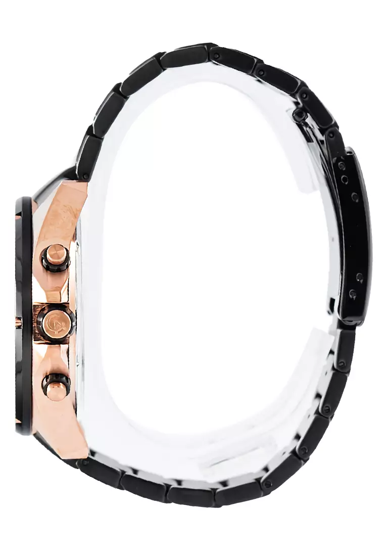 Alexandre Christie - Jam Tangan Pria - Rosegold - Black Stainless Steel Bracelet - 6620 MCBBRBA