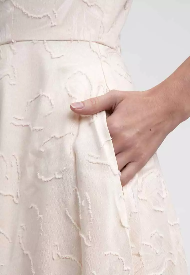 Audrey Floral Jacquard Midi Dress