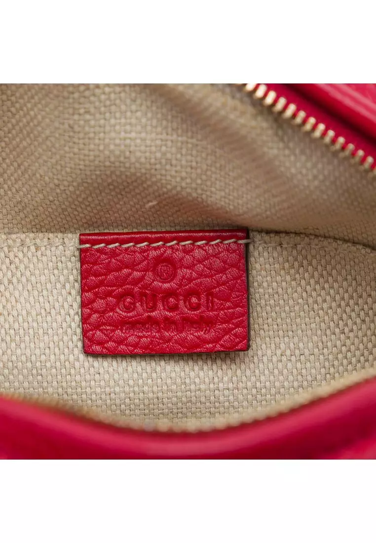 Pre-Loved Gucci Mini Pebbled Calfskin Soho Chain Crossbody