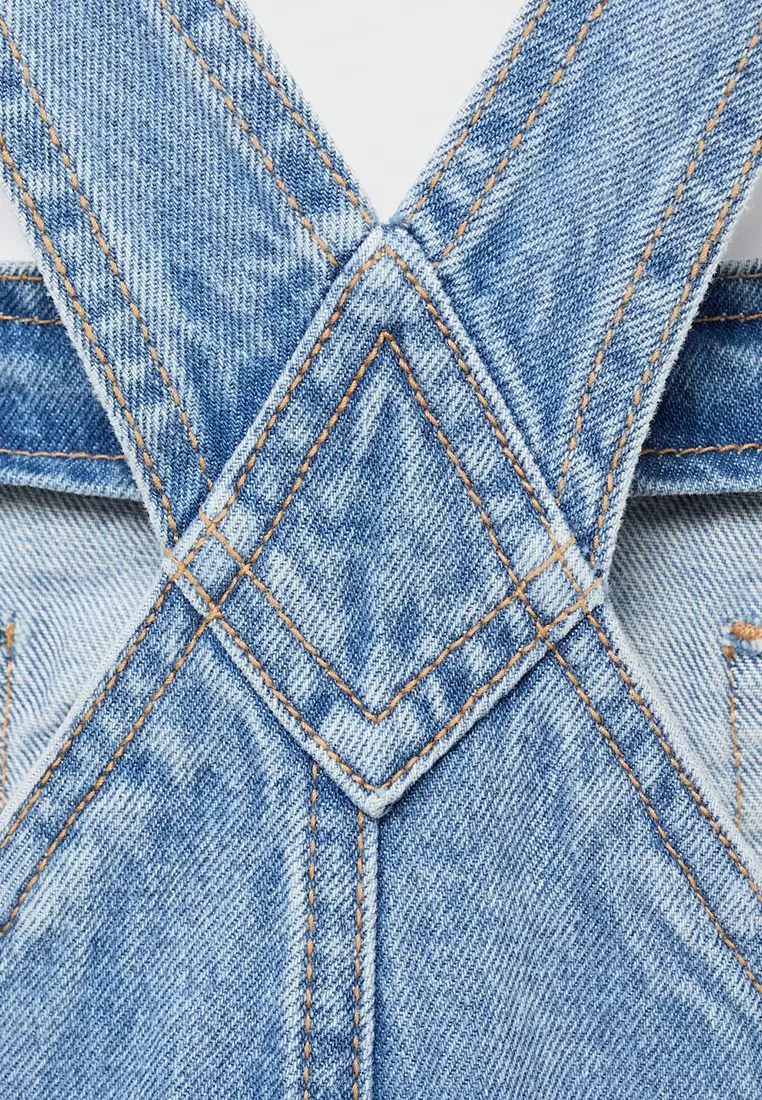 Long Denim Dungarees