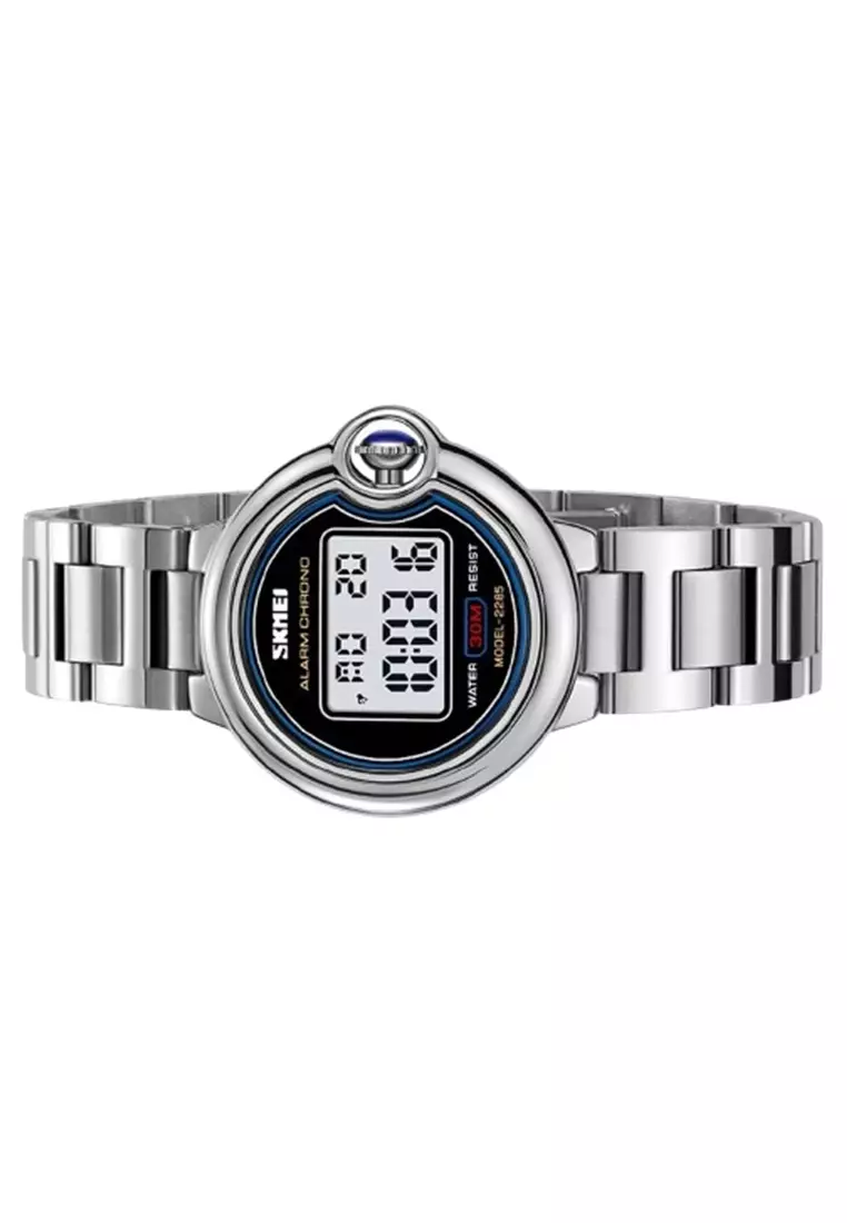 Jam Tangan Wanita Digital Water 2285 Resist 30M ORIGINAL - Silver