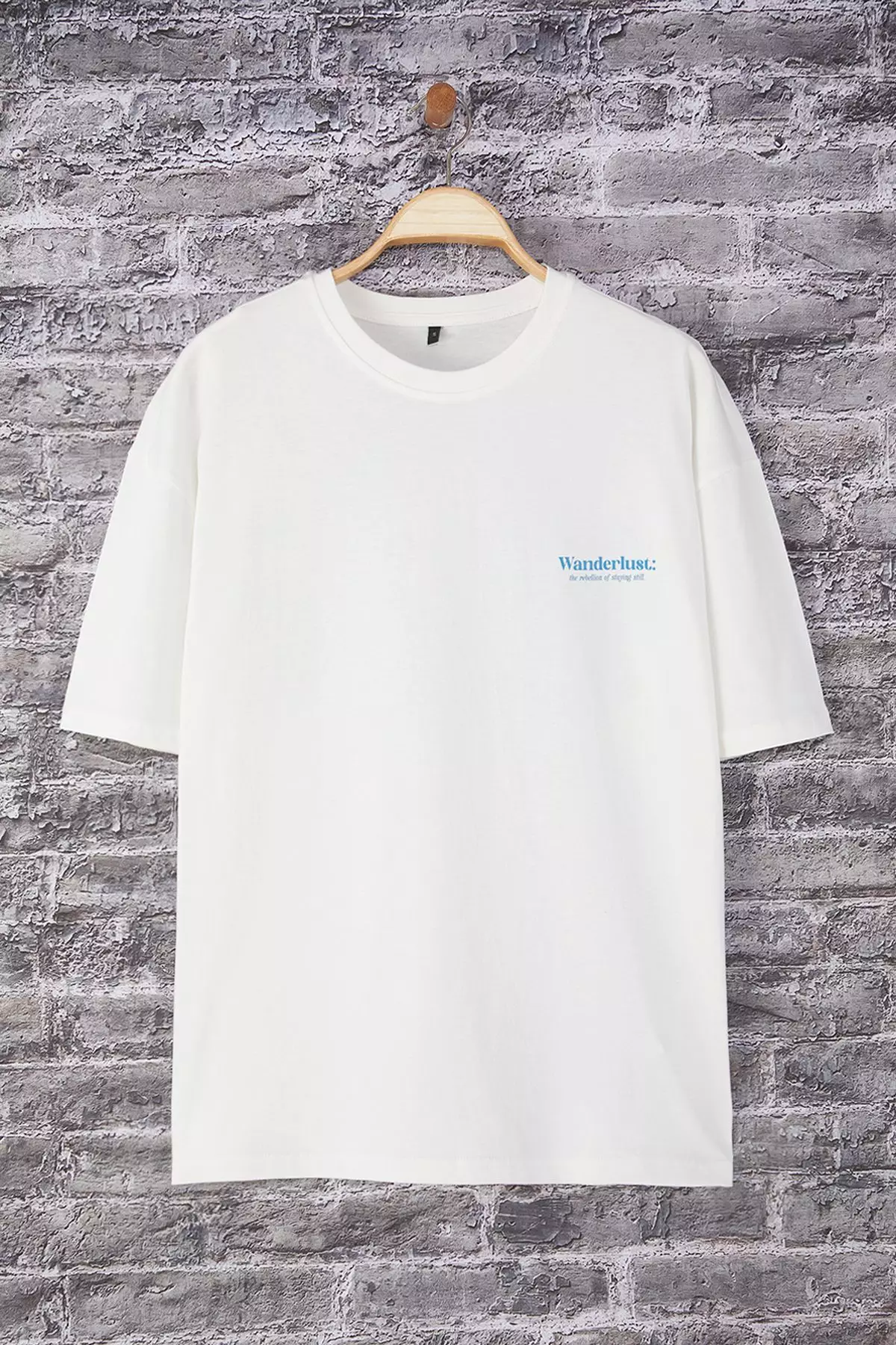 Ecru Oversize/Wide Cut Printed 100% Cotton T-Shirt TMNSS25TS00223