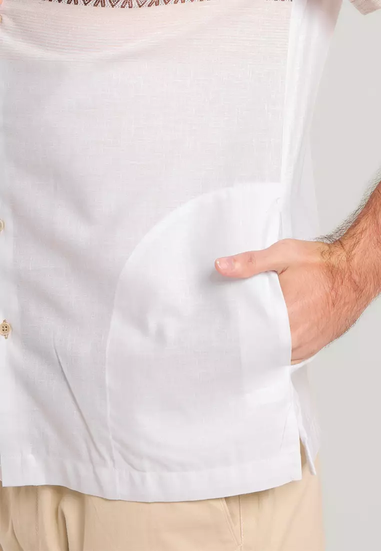 MOC Kemeja Koko Lengan Pendek Pria Riyadh B - Khaki